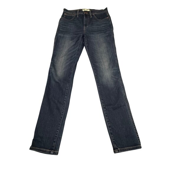 Madewell 10" High-Rise Skinny Jeans Womens Size 27 Dark Wash Denim Cotton Blend - Picture 1 of 15